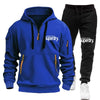 New Men's Autumn Winter Sets Zipper Hoodie+Pants Pieces Casual Tracksuit Male Sportswear warm Clothing Sweat Suit