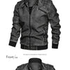 Mens PU Leather Jacket Men Fashion Motorcycle Jackets Mens Causal Oversized Cotton Casual Black Blue Jacket Man Outerwear Coat