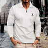 Spring and Autumn men's long sleeved shirt, comfortable business T-shirt, men's street casual fashion top