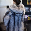 Hot selling Fashion Winter New Real Fox Fur Coat Women Hooded Natural Silver Red Fox Fur Jacket Female Thick Warm Outerwear