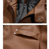 Removable Hooded Male PU Jacket