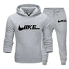 New sport brand 2-piece set sportswear hooded sweatshirt+drawstring pants hoodie running sportswear for men women