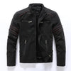 Plus Fleece Splicing European Leather jacket