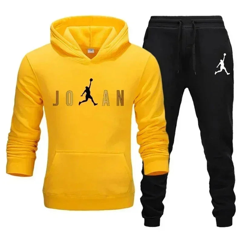 Casual Zipper Tracksuits Outdoor Fitness Jogging Hooded Sets Sports Luxury Hoodie + Pants Suit Clothing