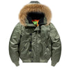 Military Fur Collar Hood Warm Tactical Bomber Winter Jackets Men Hooded N2B Outwear Coats Windproof Flight Pilot MA-1 Jackets