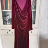 Lady Holiday Christmas Dress Elegant vintage velvet autumn Winter  V-neck long sleeve stretch waist length dress Party Dress