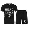 Men's Black Roman Reigns G.O.D. Mode T-Shirt Shorts Set Summer Short Sleeve Man Overiszed Suits New Fashion Clothing Sets