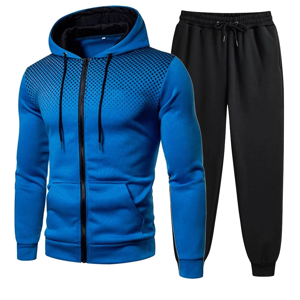 Mens Tracksuits Men's Clothing Men Sets Hoodie Set Zipper Sweatshirt Casual Sport Sweatpants Man Sweat Suit Set Running