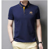 Summer New Men's Embroidered Polo Collar 100% Cotton Short Sleeved Polo Shirt Fashion Solid Color Casual Top T-shirt M-4xl