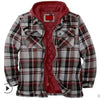 Mens Long Sleeve Winter Hooded Coats Fleece Lined Flannel Plaid Shirts Jacket Button Down Sherpa Jackets with Hood