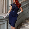 New Women's Lace With Patchwork Waist CinChing One Step Skirt And Small Dress