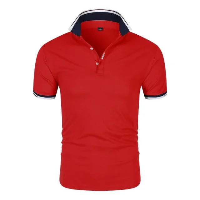 Casual Short-sleeved Polo Shirt Fashion Lapel T-shirt Breathable Men's Shirt Fashion Street Clothing