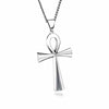 Gold Silver Color Stainless Steel Amulet Necklaces Ancient Egypt Ankh Cross Charm Pendant for Women Men Egyptian Jewelry Gifts