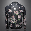 Minglu Spring Autumn Stand Collar Men's Jackets Luxury Flower Allover Printed Sport Casual Zipper Male Outerwear Plus Size 5XL