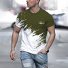 Summer Men's T Shirt Casual Round Neck Loose Tops Fashion Color Contrast Print T Shirt For Men Funny 3D Tee Street Trend Clothes