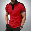 Summer Men's short sleeved polo shirt business Office Splicing together T-shirt men's casual top European and American plus size