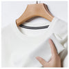 Men's New Waffle Round Neck Short Sleeved T-shirt Summer Comfortable Top