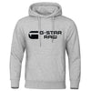 G-star RAM trendy fashion casual sportswear comfortable printed loose top pullover men's hooded sweatshirt street wear