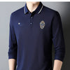 Long-sleeved Polo T-shirt Fashion Casual Embroidery Versatile Breathable Men's POLO Shirt