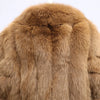 FURHYCFOX Hot sales Fashion New Women's Winter Warm Natural Fur Jackets Lady Luxry Crop Coat Turn-down Collar Fox Fur Coats