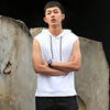 Sportswear Gym Fitness Jogging Hooded Sleeveless T-shirt Loose Large Comfortable Top