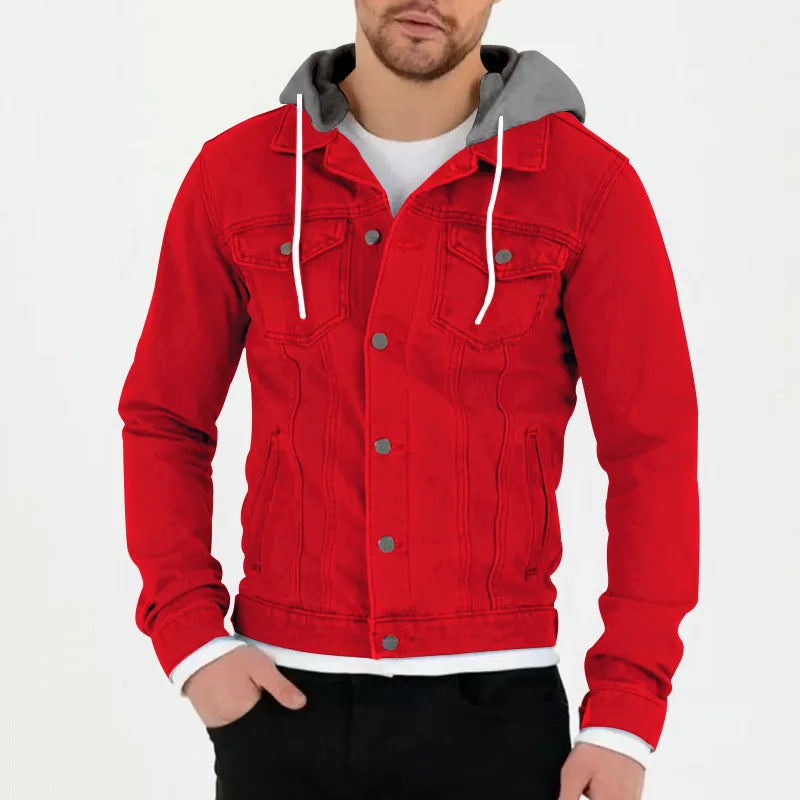 European Casual Solid Color Large Windproof Hooded