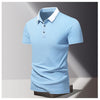 Summer men's POLO shirt, ice silk quick drying short sleeved pure cotton T-shirt, solid color business lapel half sleeved top