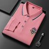 Long-sleeved Polo T-shirt Fashion Casual Embroidery Versatile Breathable Men's POLO Shirt