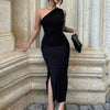 Summer Black New Dress Women Fashion Sexy Split Sleeveless Backless Slim Maxi Dress Female Casual Club Elegant Lady Party Dress