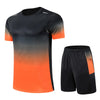 Fitness Clothes Ice Silk Quick Drying T-shirt Suit Men Short Sleeve Running Sportswear Shorts Tracksuit Gym Sports Training Sets