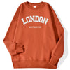 London Westminster Street Letter Prints Sweatshirts For Men Autumn Casual Hoodies O-Neck Soft Pullovers Street Trend Clothing