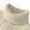 High Neck Solid Color Pullover Knitted