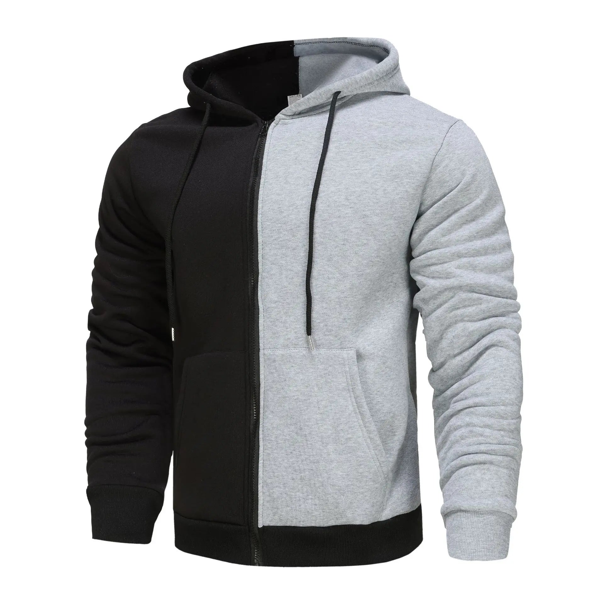 New Hoodie Men Sweatshirt Spring Autumn  Casual Slim Full Sleeve Men Hoodies Sweatshirts Zipper HipHop Streetwear M   3XL