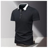 Summer men's POLO shirt, ice silk quick drying short sleeved pure cotton T-shirt, solid color business lapel half sleeved top