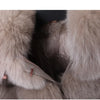 Maomaokong Real Fur Jacket  Women Winter Short Natural real Fox Fur Lady Zipper Fur Coat Female Warm Jacket  with Collar