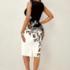 European and American cross-border spring and summer printed sexy dress export women's printed pencil mid-length hip skirt