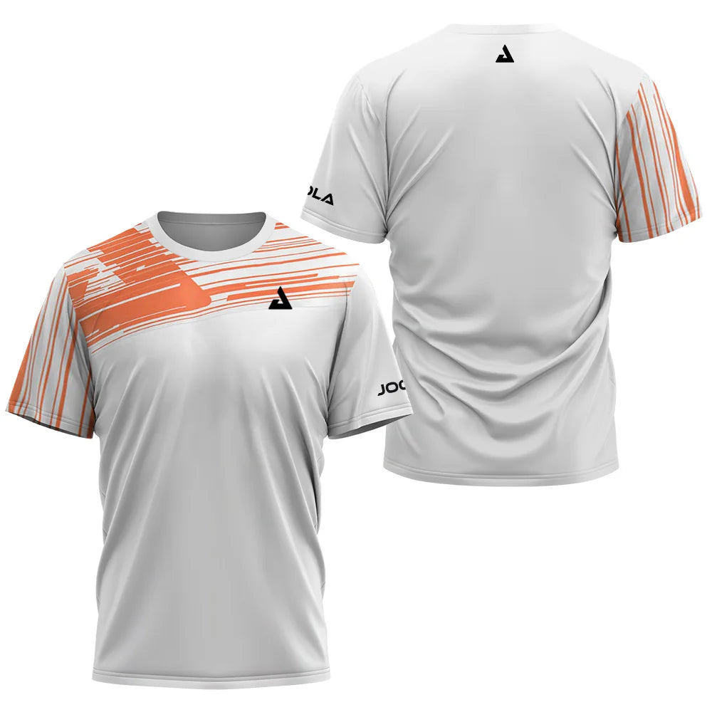 monogram print Men's badminton Tennis brand Quick dry short sleeve men's Tops sports T-shirt