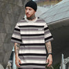 Men's Striped Short Sleeve T-shirt, 3D Printed, Oversized, Everyday Casual, Loose Shirt, Comfortable and Cool for Summer