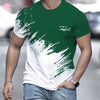 Casual Men's T-Shirt Gradient Printed Short Sleeve T-Shirt For Men 3d Text Pattern Tees Top Fashion Street Design Men's Clothing