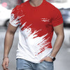 Casual Men's T-Shirt Gradient Printed Short Sleeve T-Shirt For Men 3d Text Pattern Tees Top Fashion Street Design Men's Clothing