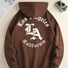 Men's new fashion hoodie, casual daily drawstring hooded sweatshirt, monogrammed, front kangaroo pocket, men's jacket