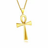 Gold Silver Color Stainless Steel Amulet Necklaces Ancient Egypt Ankh Cross Charm Pendant for Women Men Egyptian Jewelry Gifts