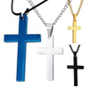 Men Simple Cross Pendant Alloy Necklace Chain Jewelry Christmas Day Gift Simple Cross Stainless Steel Necklace Titanium Steel