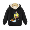 SpongeBob SquarePants Pullover Hoodie Patrick Star Hooded Sweatshirt Heavyweight Fleece Casual Long Sleeve Shirts Birthday Gift