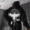 Viking Totem Printed Hoodie Cotton Fleece Men's Loose Casual Eagle Super Cool Hoodie Personal Hoodie Men's Hoodie Sweatshirt