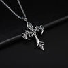 Stainless Steel Necklace Flame Retro Cross Titanium Steel Casting Men Pendant Necklace Type