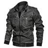 Retro Moto Pu Leather Jacket Large Size Loose Multi-pocket Men Leather Racing Jacket Off-road Jacket Denim Mesh Racing Suit 6XL