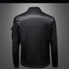 Minglu Spring Autumn Black Men's Jackets High Quality Stand Collar Solid Color Male Coats Sport Casual Man Overcoat 5XL