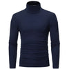 New Fashion Base Tee Shirt Men Slim Fit Polyester High Neck Pullover Turtleneck Sweater Tops Shirt For Male Spring Autumn TShirt