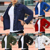 Casual Hooded Single-breasted Jacket Men's Solid Color Jacket Casual Coat Double Pockets